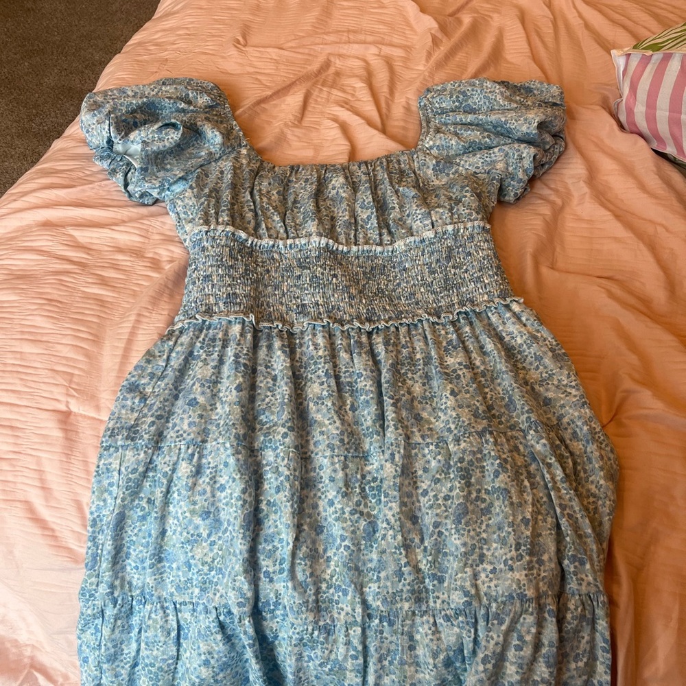 Blue Floral Dress